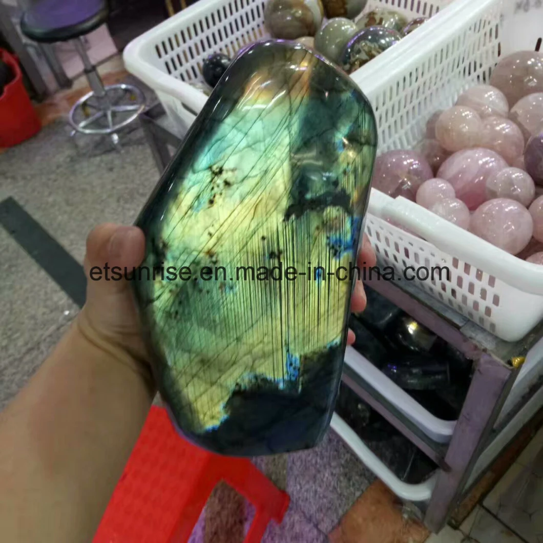 Semi Precious Stone Natural Crystal Labradorite Display Gemstone