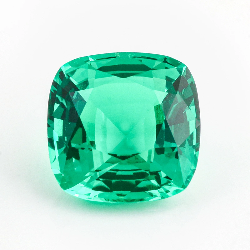 Charming Fancy Lab Created Dark Green Color Emerald Cut Loose Gemstones